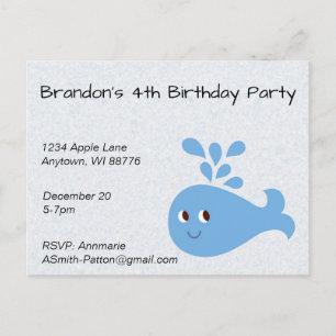 Cartão Postal Baleia branca com cuspir