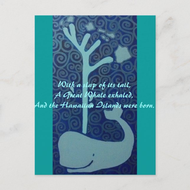 Cartão Postal Baleia Havaiana (Frente)
