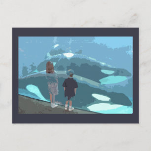 Cartão Postal Baleia Observando