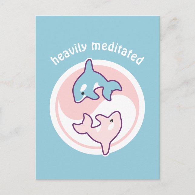 Cartão Postal Baleia Orca Cuta Yin Yang (Frente)