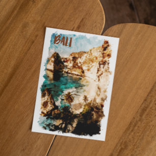 Cartão Postal Bali Indonésia, Ásia, paisagem tropical