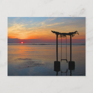 Cartão Postal Bali Indonesia Sunset