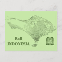 Cartão Postal Bali Map