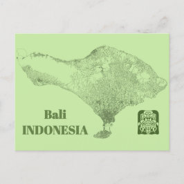Cartão Postal Bali Map