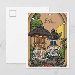 Cartão Postal Bali Terra de Deus Viagem Indonésia