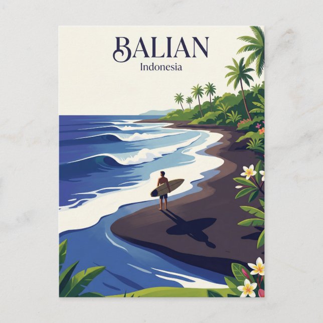 Cartão Postal Balian Indonésia (Frente)
