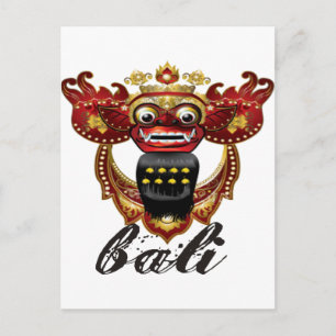 Cartão Postal Balinese Barong Indonesia Souvenir