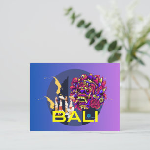 Cartão Postal "Bali's Enchanting Barong: Um Cartão-Postal cativa