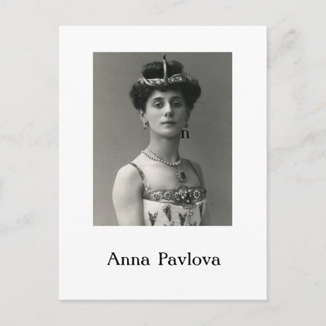 Cartão postal Ballerina Anna Pavlova (Frente)