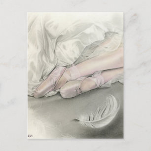Cartão Postal Ballerina dança do cartão-postal do cisne