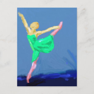 Cartão Postal Ballerina Dance Art