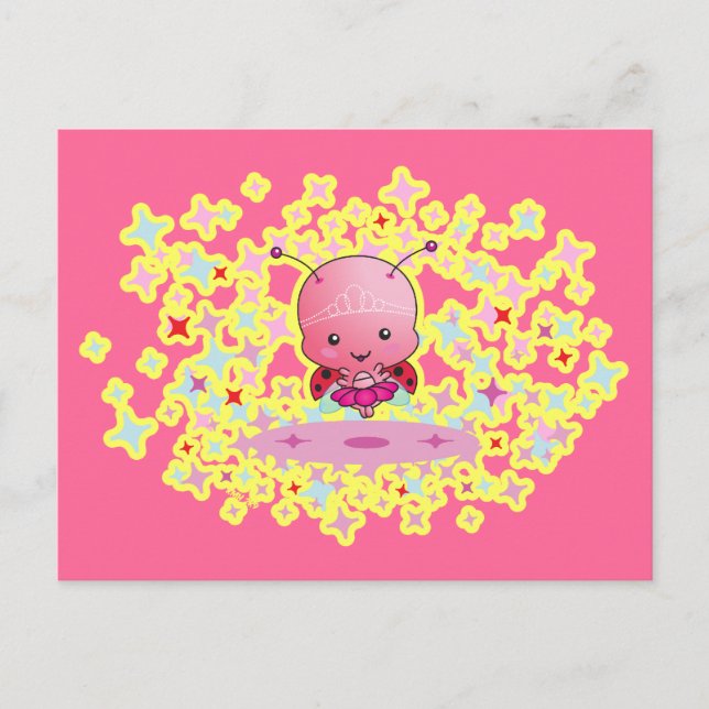 Cartão postal Ballerina Ladybug (Frente)