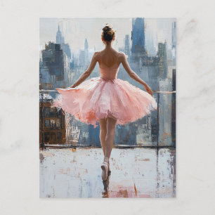 Cartão Postal Ballerina no Impressionista da Cidade