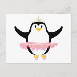 Cartão Postal Ballerina Penguin