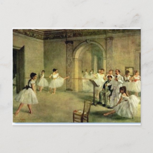 Cartão Postal Ballerinas por Edgar Degas (Frente)
