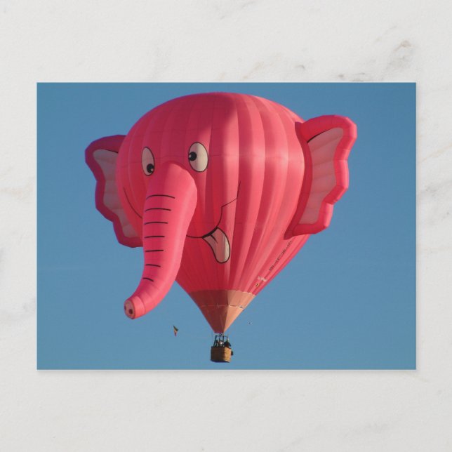 Cartão Postal Balloon Elephant (Frente)