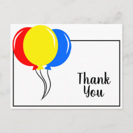 Cartão Postal Balões Coloridos Obrigado