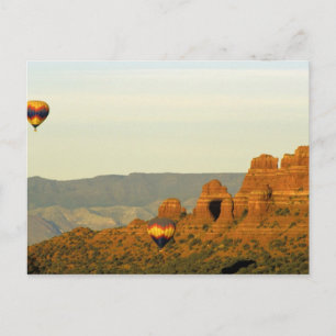 Cartão Postal Balões de Ar Quente em Sedona, Arizona, EUA.