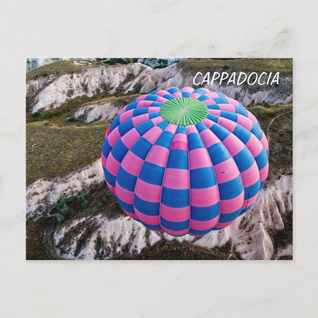 Cartão Postal Balões de ar quente sobre Cappadocia (Frente)