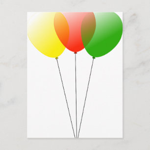 Cartão Postal Balões de balões personalizam os antversários pers