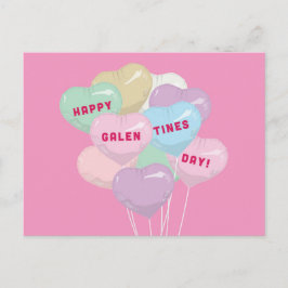 Cartão Postal Balões de Conversa de Galentine - XOXO