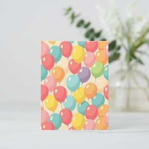 Cartão Postal Balões de festa em cores diferentes