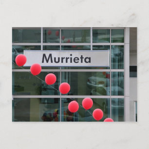 Cartão Postal Balões em Murrieta, CA, alerta de carro