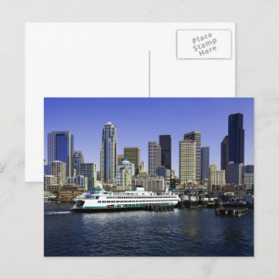 Cartão Postal Balsa de Seattle Estado de Washington