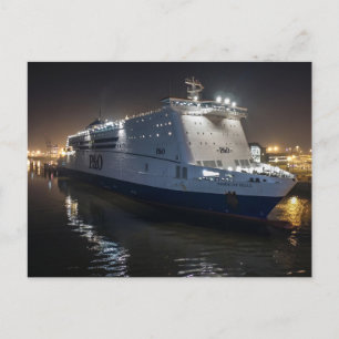 Cartão Postal Balsa P&O Pride of Hull à Noite