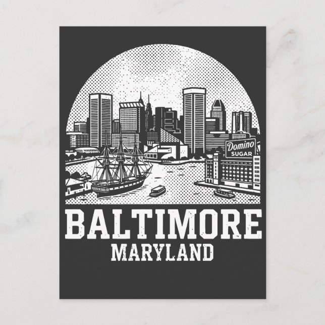 Cartão Postal Baltimore Maryland (Frente)