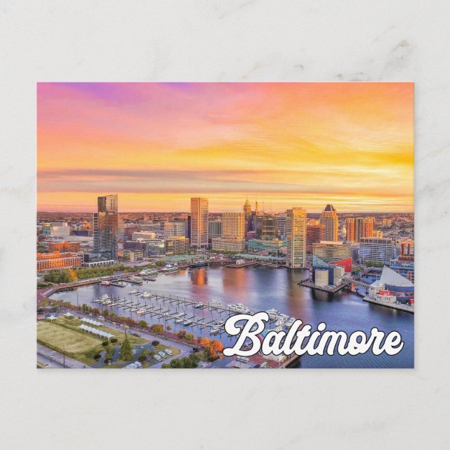 Cartão Postal Baltimore, Maryland, Estados Unidos (Frente)