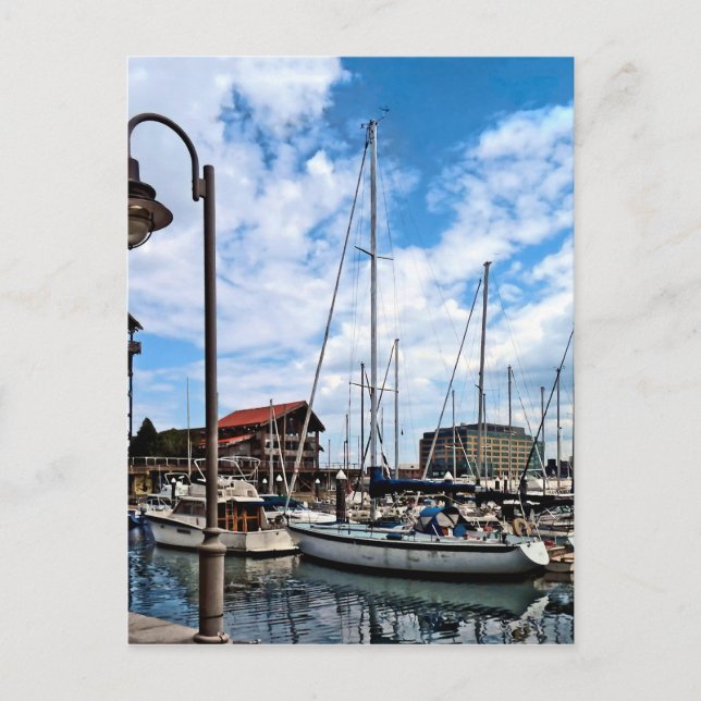 Cartão Postal Baltimore MD - Marina Perto dos Fells Point (Frente)