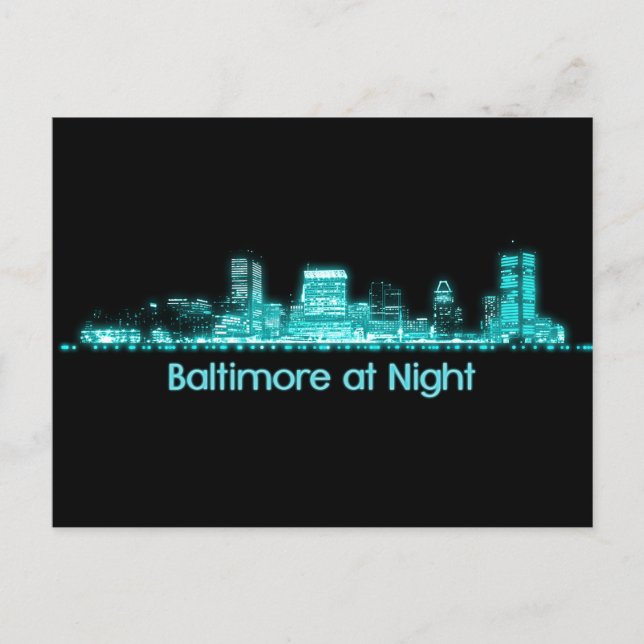 Cartão Postal Baltimore Skyline (Frente)