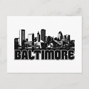 Cartão Postal Baltimore Skyline