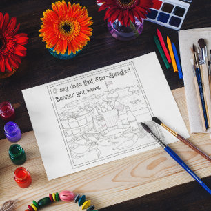 Cartão-postal Baltimore Summer Coloring com Envelo