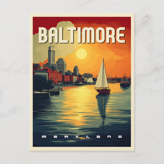 Cartão Postal Baltimore - Viagem (Frente)