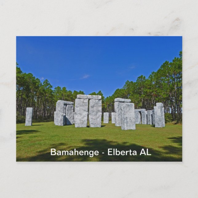 Cartão Postal Bamahenge - Elberta AL (Frente)