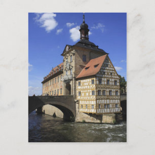 Cartão Postal Bamberg, Rathaus da Alemanha