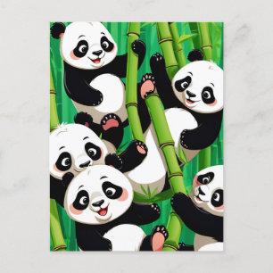Cartão Postal Bamboo Panda