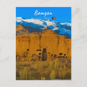 Cartão Postal Bamyan, Afeganistão - Vale do Penhasco de Buda