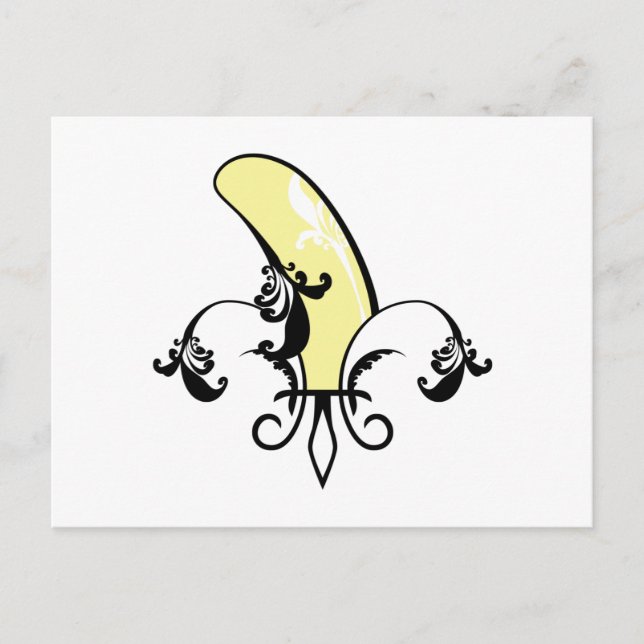 Cartão Postal banana fleur de lis (Frente)