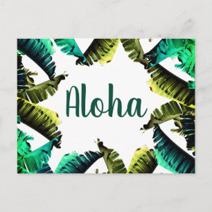 Cartão Postal Banana tropical deixa Aloha