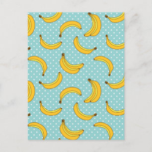 Cartão Postal Bananas E Pontos Polka