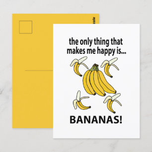 Cartão Postal Bananas Fruta Bananas Engraçadas