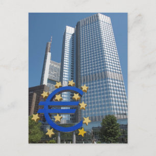 Cartão Postal Banco Central Europeu em Frankfurt