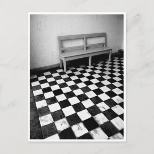 Cartão Postal Banco de dados em azulejos preto/branco