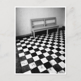 Cartão Postal Banco de dados em azulejos preto/branco