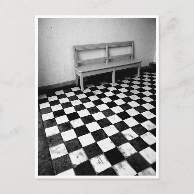 Cartão Postal Banco de dados em azulejos preto/branco (Frente)