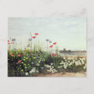 Cartão Postal Banco de flores do verão