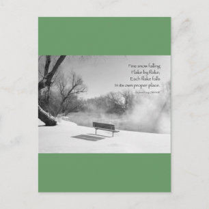 Cartão Postal Banco de Neve em Silêncio